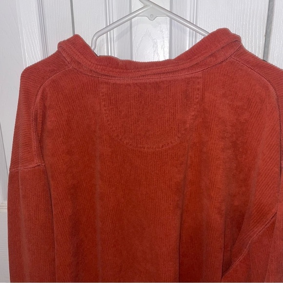 Mens Burnt Orange IZod Soft Quarter Zip Collared Pull Over Comfy Sweatshirt 2XL - Picture 6 of 7